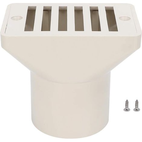 Couvercle de débordement blanc de la grille de drainage de la piscine carrée avec vis
