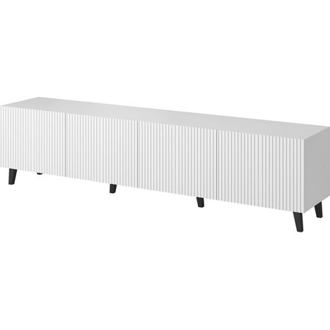 Mueble de TV PAFOS 200 cm blanco mate (1/4)
