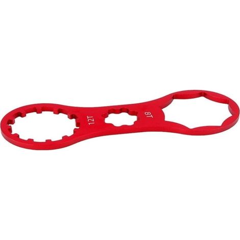 Roter Schulterschlüssel zur Reparatur von Santo XCM/XCR/XCT/RST Mountainbike-Stoßdämpfern 8T-12T