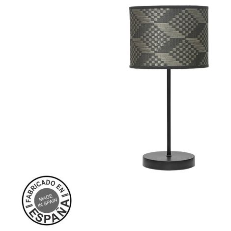 FABRILAMP Lampada da tavolo de Moda 1xe14 Nero/Grigio Tetris