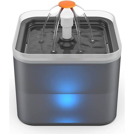 Fontaine à eau pour chats, ultra silencieuse, 2 litres, avec lumière LED pour une utilisation quotidienne, portable, pour chiens et chats.-AquaForge (1/5)