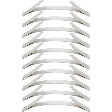 10 Pièces Positionneur Inférieur Rail Portes Garde-robe Coulissantes Positionneurs Acier Manganèse Anti-collision Plupart Systèmes Portes Garde-robe Coulissantes (9,00 X 2,80 X 0,60 Cm) (1/5)
