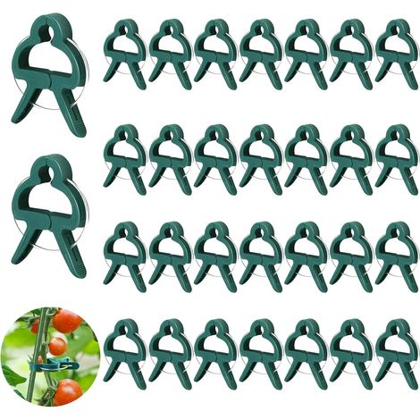 Kindfiber OÜ-Attache Plante, Pince Attache Tomate,  Attache Tomates Clips Réutilisable pour Fixer et Soutenir Plantes, Légumes, Fleurs et Fruits (30PCS) (1/5)