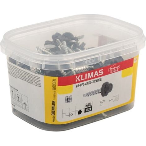 Vis Farmer pour fixation en façade, autoperceuse, 4,8 x 35 mm, lot de 100, grise (1/2)