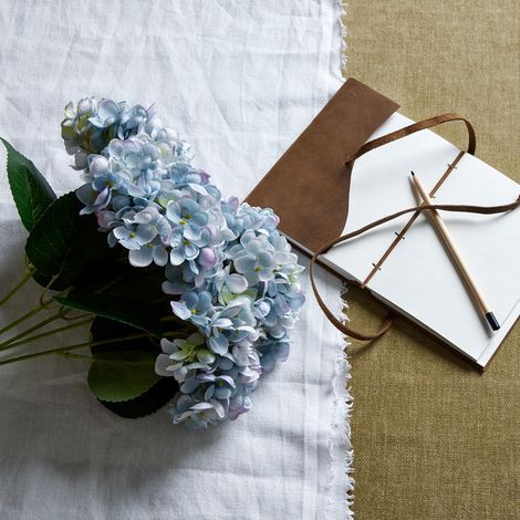 Artificial Hydrangea Bunch - Plastic - L23 x W23 x H47 cm - Blue