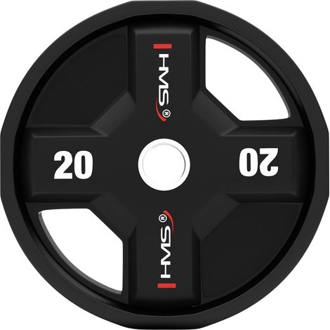 Disco de peso olímpico de poliuretano, 20 kg