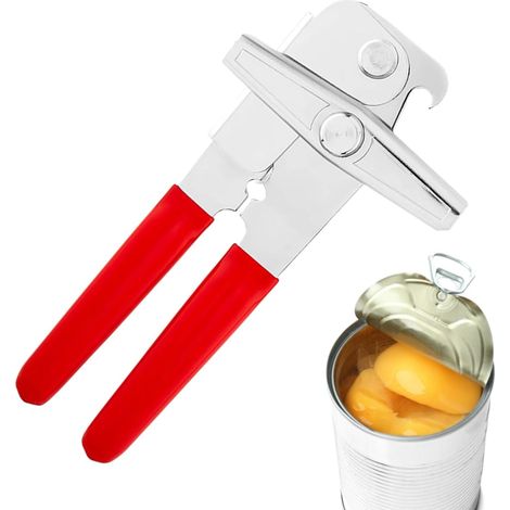 Ouvre-boîte Manuel Robuste à Prise Facile - Ouvre-Bouteille de Cuisine avec Poignée en Silicone pour Appartement Maison Camping-car Camping Restaurant Pot Bouchon (1/5)