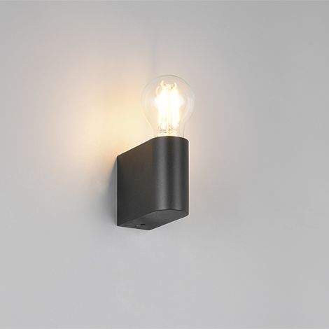 Applique murale salle de bain noire ovale 1xE27 10W IP44 PRATELLA Trio (1/3)