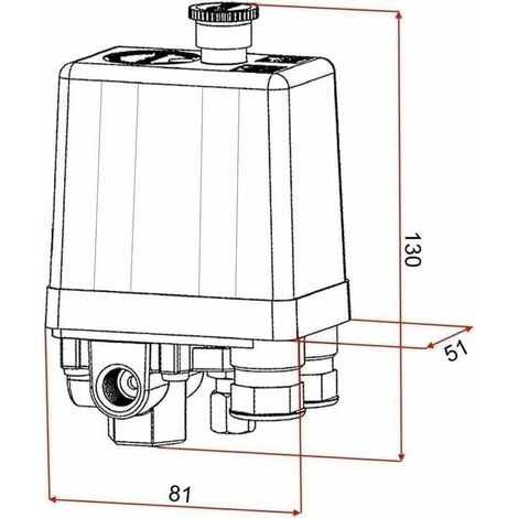 Pressostato per compressore d'aria 4 uscite 90-120 PSI 240V, valvola di controllo, pezzi di ricambio (1/3)