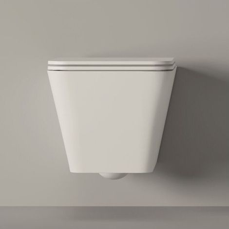 WC susp. HIDE Square Rose clair mat. sans abattant (1/5)
