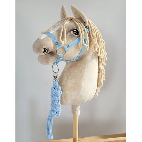Hobby Horse Set: A3 Halfter + Strickleine - Blau (1/3)