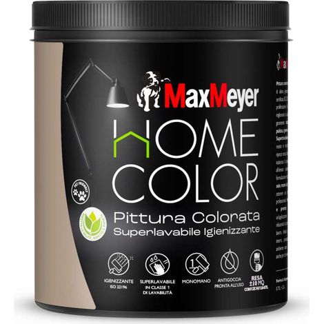 MaxMeyer Idropittura Igienizzante Savana 0,75L Home Color Finitura Opaca Interni (1/4)
