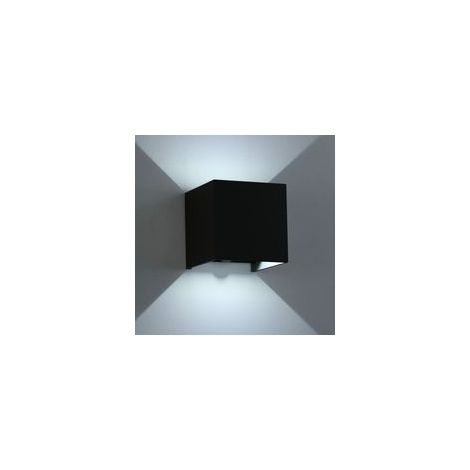 Applique murale extérieure à détecteur de mouvement 12W, LED, IP65, 6000K blanc froid, noire – (1/5)