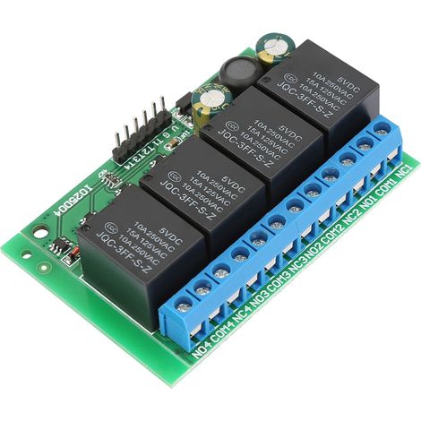 4-Kanal-Flipflop-Relaismodul mit niedriger Impulstriggerung und Selbstverriegelung, 6–24 V DC (1/5)
