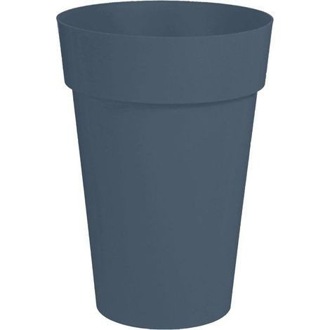 Pot rond EDA Toscane Ø46 x H65 cm 67 L Bleu Jean Polypropylène (1/2)