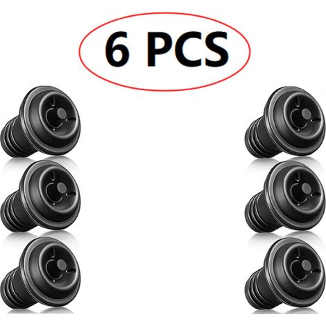 6 Stück schwarze Kappen für Vakuumpumpe (1/5)