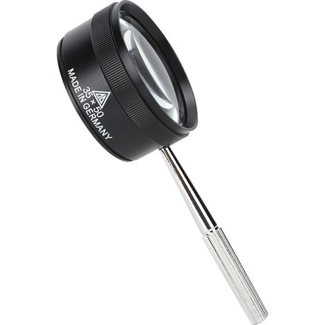 Loupe de poche portable 35X 50 mm avec poignée pour l'identification et la lecture de bijoux (1/5)