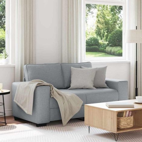 2-Sitzer Schlafsofa mit Schlaffunktion, hellgrau, 120 cm Stoff (1/5)
