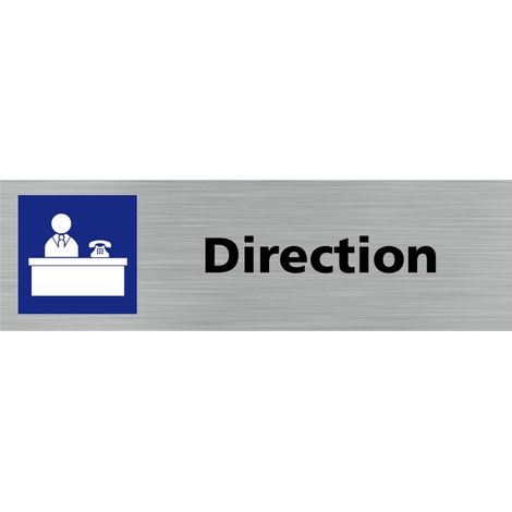 Pictogramme DIRECTION (Q0233).- Adhésif aspect aluminium brossé - (1/5)