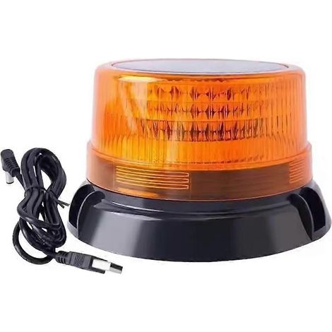 Balise lumineuse LED rechargeable solaire 12-24V, gyrophare V16, signal de sécurité clignotant P2E4 (1/5)