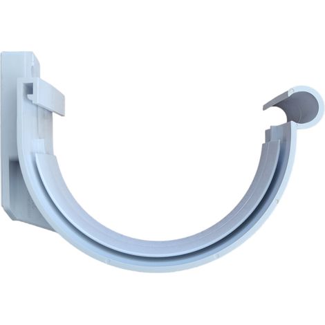 jonction (crochet) pvc gouttiere 25 blanche à coller - gouttiere 12.5 cm - Interplast (1/4)