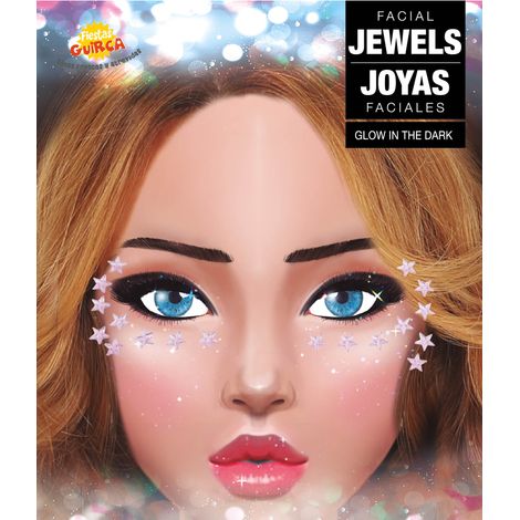 Autocollants bijoux pour le visage, décoration sous les yeux, étoiles (1/2)