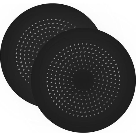Runder Haarfänger für Duschabflüsse mit Saugnapf, einfach zu montieren, 2er-Pack (schwarz) (1/4)