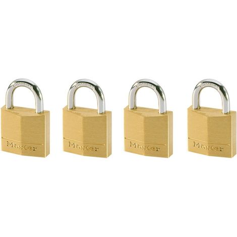 Vorhängeschloss aus massivem Messing MASTERLOCK 30 mm - 4er-Set - 130EURQNOP