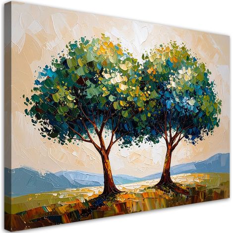 Wandbild Grüne Bäume Landschaft 60x40 cm (1/5)