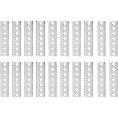 20 Pièces Plaques de Raccord Métalliques Galvanisées, Résistantes à la Flexion et Haute Résistance pour Renforts Structurels (1/5)