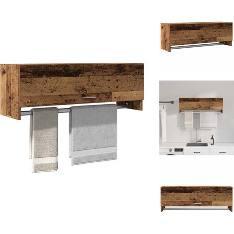 Garde-robe vieux bois 100x32,5x35 cm bois d'ingénierie - Garde-robe - Garde-robes - Armoire De Rangement - Placard (1/5)