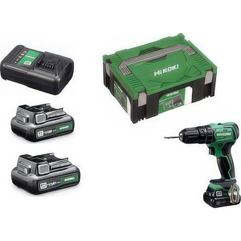 Perceuse-Visseuse � Percussion HiKOKI DV12DD 12V Brushless 40 Nm avec 2 Batteries 4 Ah