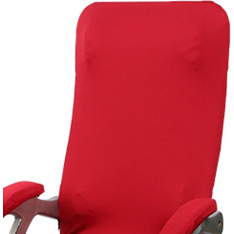 Paire de housses d'accoudoirs de chaise avec mousse souple respirante, lot de 2 protections de fauteuil de bureau rouge éponge 35x9cm/13,8x3,5in pour bureau et domicile (1/2)