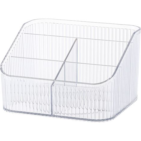 Organisateur de pinceaux de maquillage à 5 compartiments, boîte de rangement de bureau, support de comptoir, 17,5 x 15 x 11 cm (1/5)