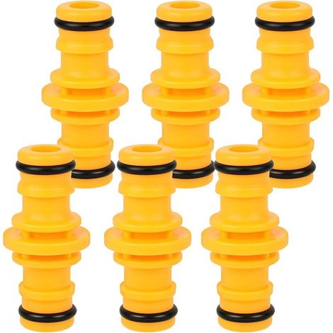 6-teiliges Schlauchverschraubungsset, 1/2"-Doppelstecker, Kunststoff-Doppel-Außengewinde-Schlauchverbinder, zur Verlängerung von Schläuchen und Bewässerungssystemen (1/5)