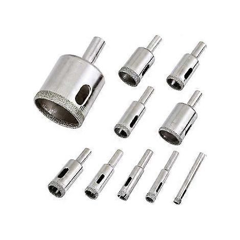 Forets diamantés, lot de 10 forets à noyau creux IGD (1/5)