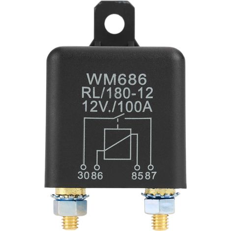 Relais de démarreur automobile robuste 12 V 100 A normalement ouvert pour la commande marche/arrêt de la batterie