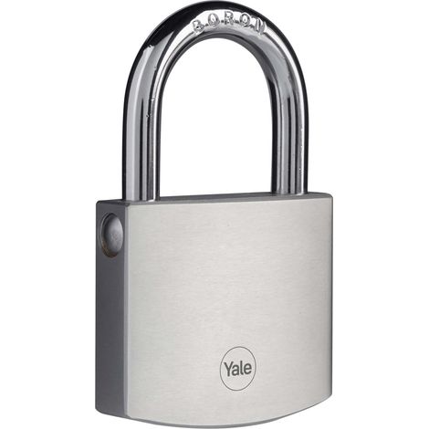 Cadenas de Sécurité Laiton Chromé 60 mm, Anse en Bore, 3 Clés Réversibles, Haute Sécurité Extérieure pour Garage, Portail, Abri de Jardin antivol (1/5)