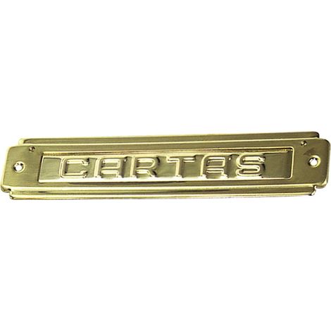 Saturnia 3120280 Piastra per cassetta postale in ottone lucido