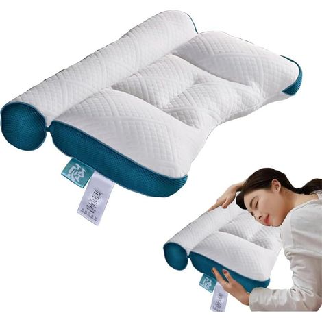 Oreiller cervical en mousse à mémoire de forme pour soulager les douleurs, oreiller de lit pour dormir-AquaForge (1/4)
