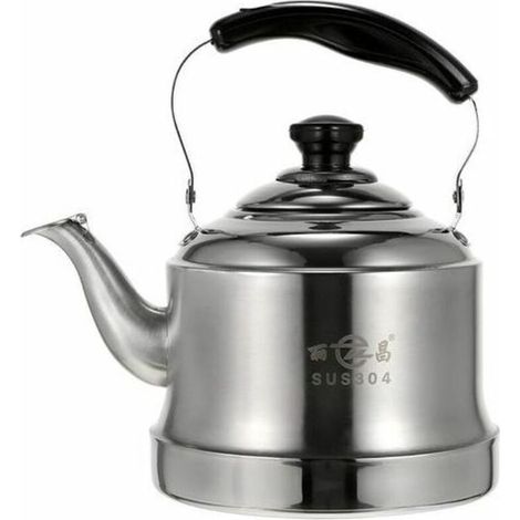 Ulisem – Bouilloire siffante 2L en acier inoxydable – Poignée ergonomique – Résistante à haute température – Compatible gaz et induction