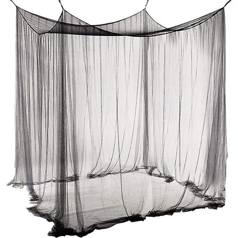 moustiquaire Carre Noire (190 210 240cm), Couvre-lit Baldaquin, Dcore D'une Moustiquaire Carre Princesse Pour Les Grandes Chambres L'intrieu (1/5)