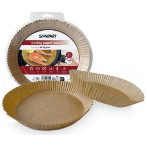 Scanpart Heißluftfritteusenpapier 20 cm rund, 100 Stück