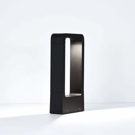 Poteau de jardin Patio Lumières de chemin Poteau de exterieur / 7W LED COB Éclairage de terrasse Yard Allée Patio 6000K Blanc froid noir 40CM
