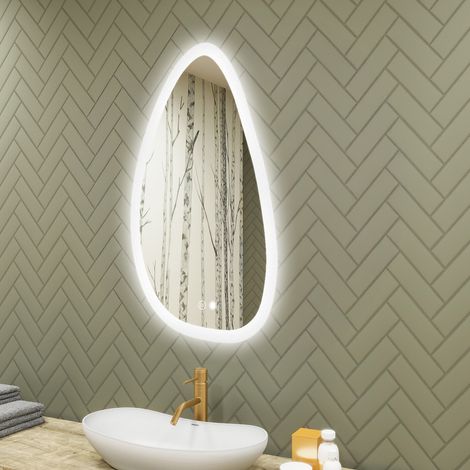 Artforma LED-Badezimmerspiegel, 64x104, Touchschalter , Beschlagfrei, LED Dual, Asymmetrischer Spiegel (1/5)
