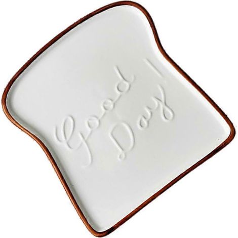Plateau de petit-déjeuner, assiette à toast créative en céramique pour le rangement (1/5)