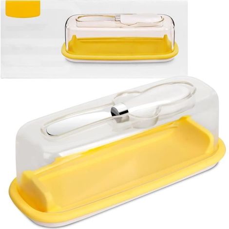 Beurrier - Non spécifié - 250g - Plastique alimentaire - Couteau intégré - Compatible lave-vaisselle (1/4)