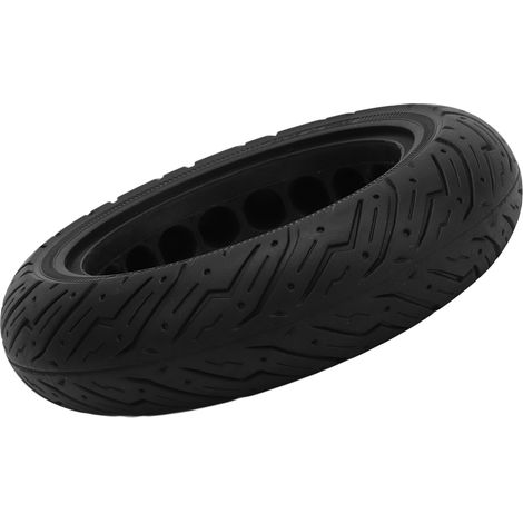 Pneu Antidérapant Plein pour Scooter Électrique 10x2.50, Structure en Nid d'Abeille Anticrevaison