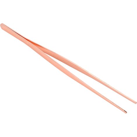 Küchenpinzette aus Edelstahl mit gezahnter Spitze, Lebensmittelzange, Kochwerkzeug für den Hausgebrauch, Roségold (1/5)