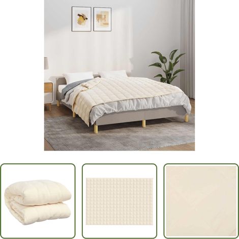 Sommeil - Couverture lestée Crème clair 138x200 cm 6 kg Tissu (1/5)